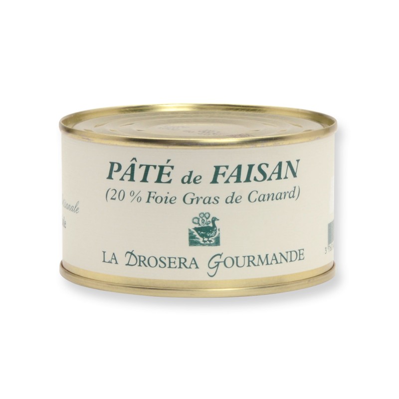 Pâté de faisan 190 g - 20% foie gras de canard LA DROSERA GOURMANDE Pâté de faisan 190 g - 20% foie gras de canard LA DROSERA GOURMANDE