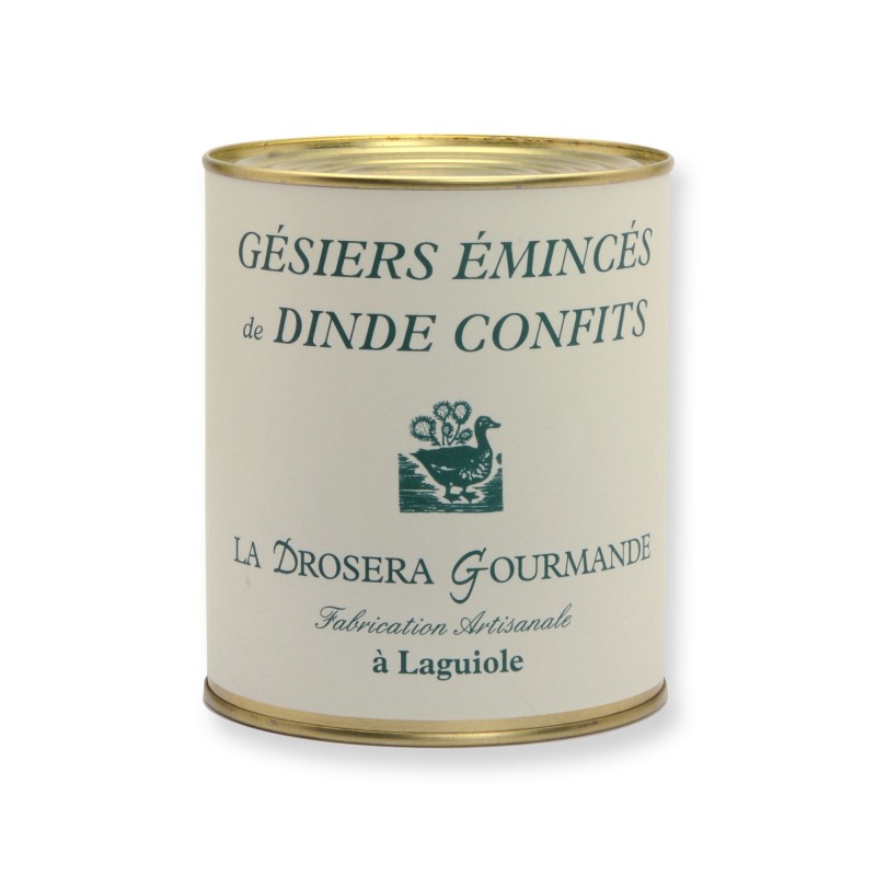 Gésiers émincés de dinde confits 765g Origine France