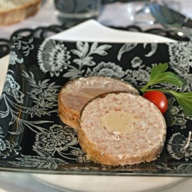 Galantine de foie de canard avec 25% de bloc de foie gras de canard