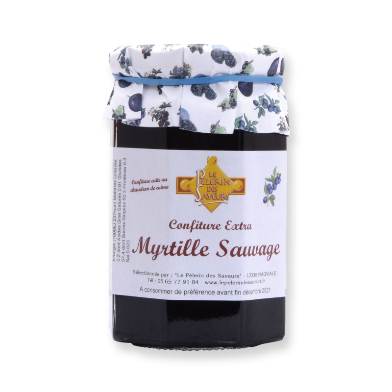 Confiture extra myrtille sauvage 370 gr