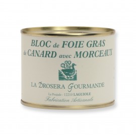 Bloc de foie gras de canard avec 30% de morceaux Fabrication artisanale Origine France