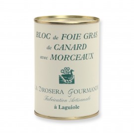 Bloc de foie gras de canard avec 30% de morceaux origine France