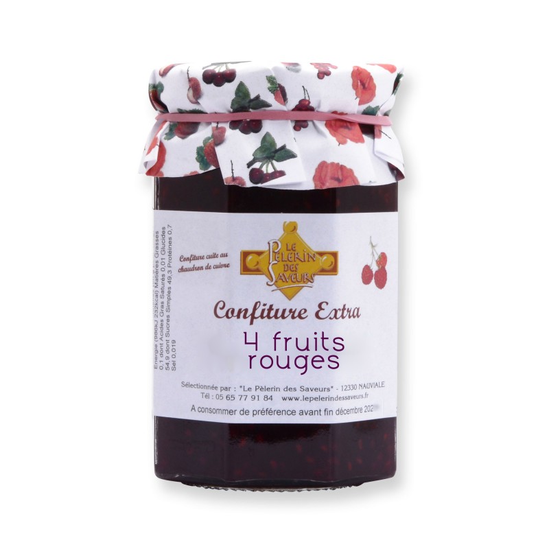 Confiture extra 4 fruits rouges 370g