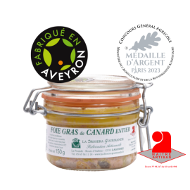 Foie gras de canard entier La Drosera Gourmande 150g médaille d'argent 2023 au Concours Général Agricole de Paris