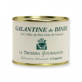 Galantine de dinde 190 g - 20% de bloc de foie gras de canard LA DROSERA GOURMANDE