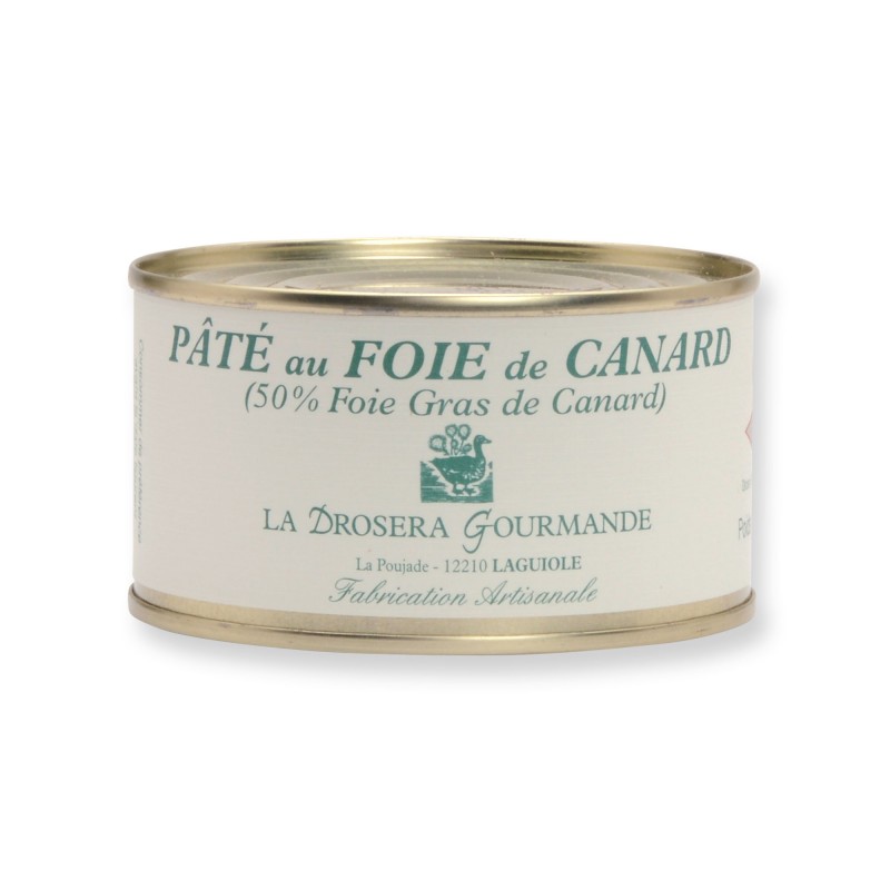 Pâté au foie de canard avec 50% de foie gras - 190 g LA DROSERA GOURMANDE