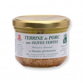 Terrine de porc aux olives vertes 180 g LA DROSERA GOURMANDE