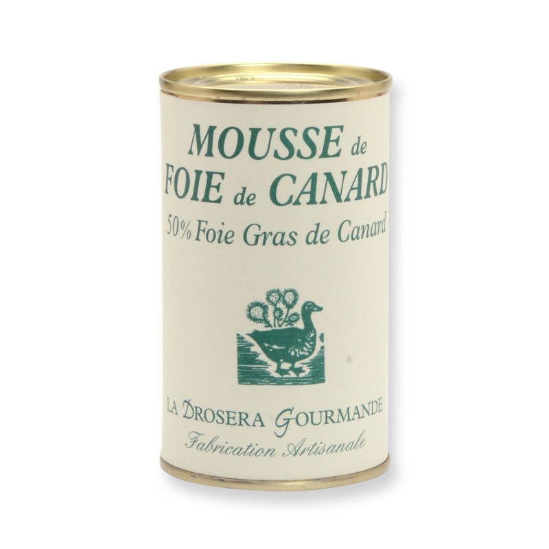 Mousse de foie de canard 200 g - 50 % foie gras de canard LA DROSERA GOURMANDE