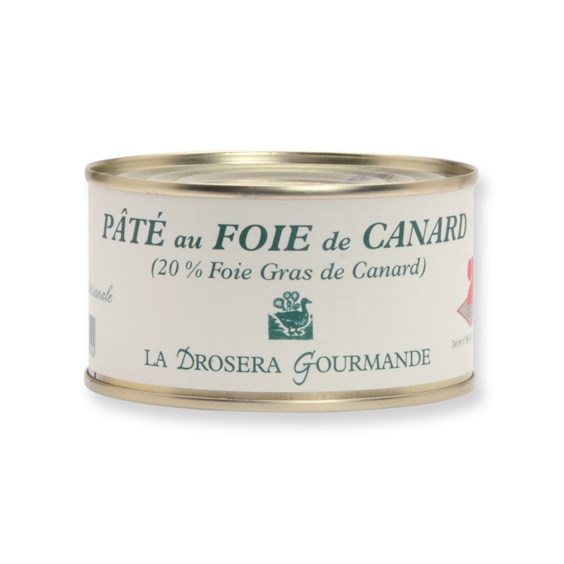 Pâté au foie de canard avec 20% de foie gras - 190 g LA DROSERA GOURMANDE